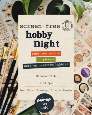 Screen-Free Hobby Night at Goat Patch Brewing presented by Pop-Up Art Café at Goat Patch Brewing Company, Colorado Springs CO
